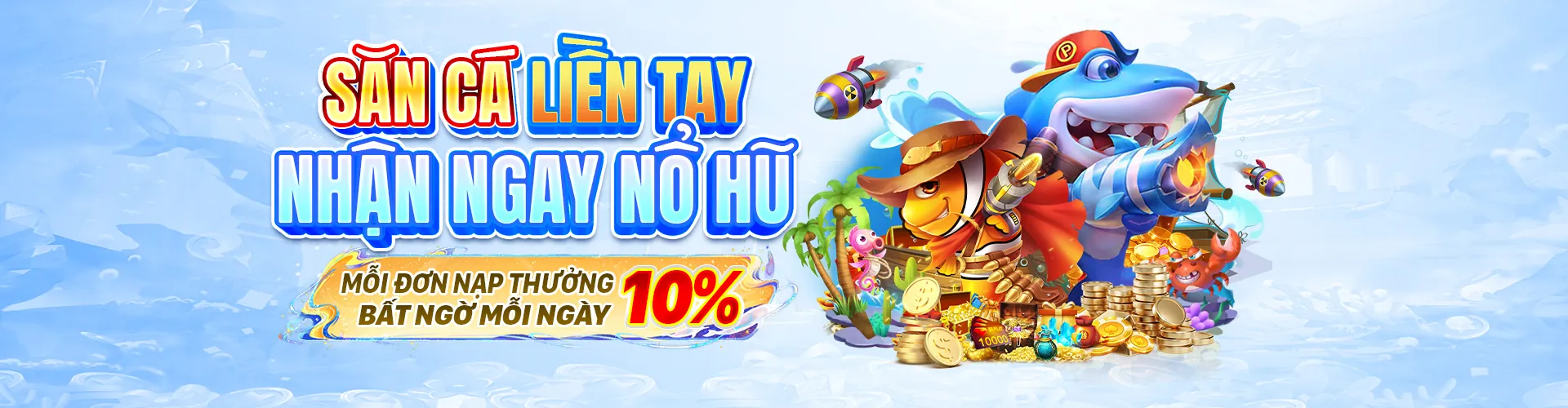Hình ảnh chính trò chơi Bắn Cá 99WIN với đồ họa sống động và sinh vật biển rực rỡ